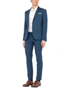Grey Daniele Alessandrini Suits In Blue