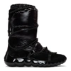 MONCLER MONCLER BLACK CORA STRAPPY PUFFER BOOTS