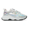 Msgm Holographic Attack Low-top Sneakers In Silver