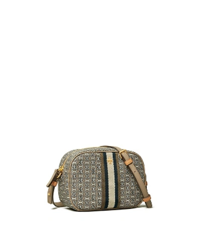 Tory Burch Gemini Link Canvas Mini Bag In Gray Heron Gemini Link