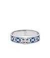 Tory Burch Kira Enameled Bracelet In Tory Silver/bondi Blue/new Ivory