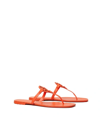 Tory Burch Mini Miller Leather Thong Sandal In Pink