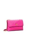 Tory Burch Crazy Pink Kira Chevron Convertible Shoulder Bag In Crazy Pink