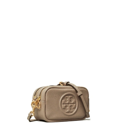 Tory Burch Perry Bombé Mini Bag In Gray Heron