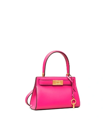 Tory Burch Lee Radziwill Petite Leather Bag In Pink