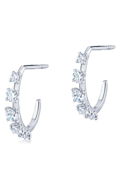 Kwiat 18kt White Gold Petite Starry Night Diamond Hoop Earrings