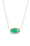 Kendra Scott Elisa Pendant Necklace In Gold/ Jade Green Illusion