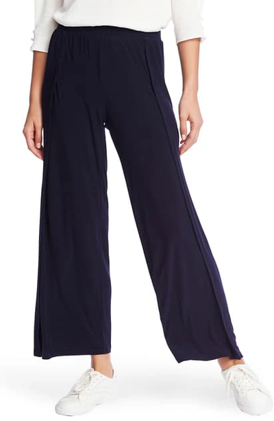 1.state Wide Leg Envelope Hem Pants In Blue Night