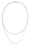 LANA JEWELRY SQUARE NUDE REMIX DOUBLE LAYER NECKLACE,3862-0000-100-16-02