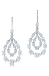 KWIAT STARRY NIGHT DIAMOND PEAR DROP EARRINGS,E-2597-0-DIA-18KW