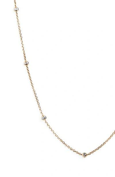 Argento Vivo Ball Station Chain Necklace In Gold/ Silver