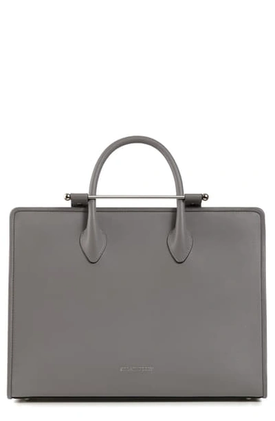 Strathberry Large Leather Tote In Slate