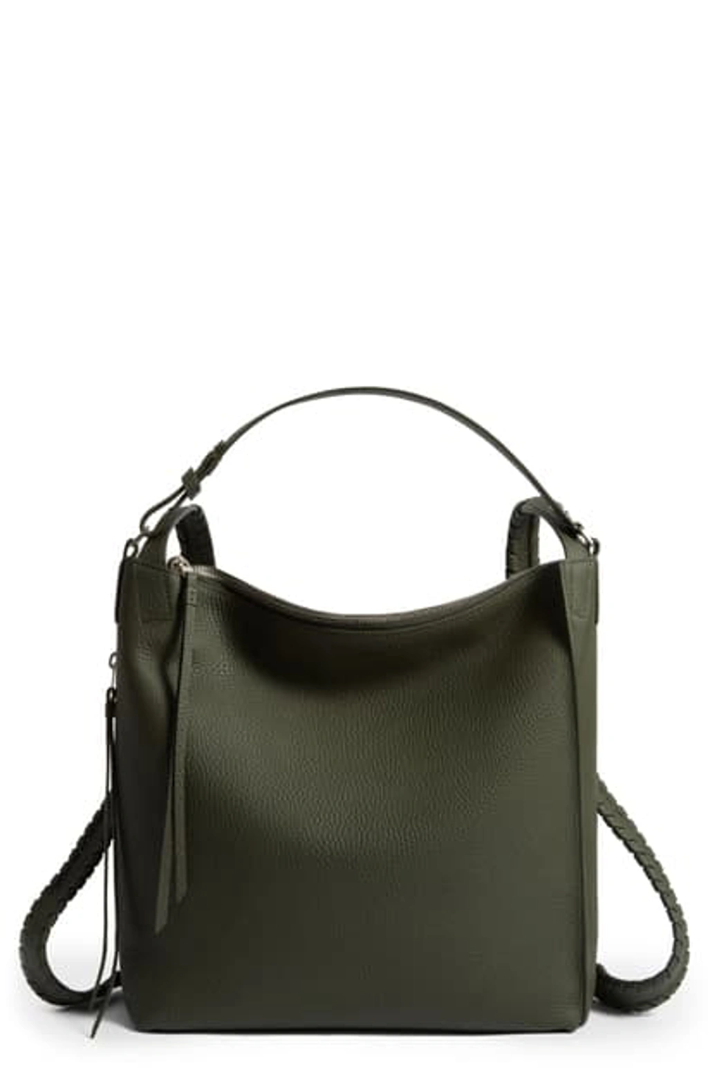 all saints small kita convertible leather backpack Allsaints Small Kita Convertible Leather Backpack In Khaki Green