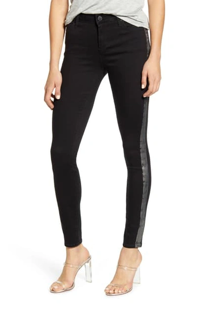 Articles Of Society Sarah Metallic Side Stripe Skinny Jeans In Bailey