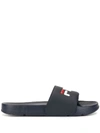 Fila Logo Pool Slides In 蓝色