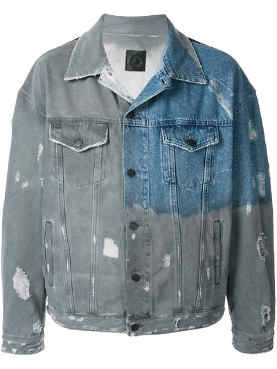 Alchemist Distressed Denim Jacket In Blue