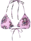 La Doublej Triangle Bikini Top In Pink