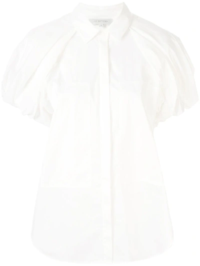 Lee Mathews Puff Sleeve Shirt In 白色