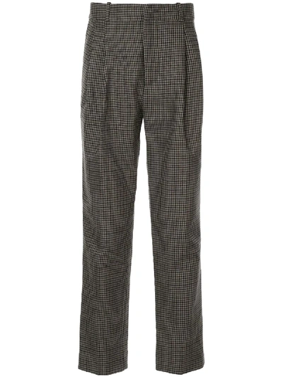 Faith Connexion Gingham Patterned Tailored Trousers In Grey