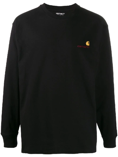 Carhartt 'american Script' Sweatshirt In Black