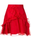 Macgraw Souffle Skirt In Red