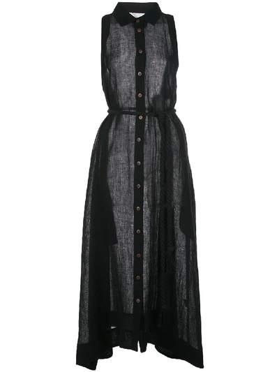 Lisa Marie Fernandez Sleeveless Sheer Beach Dress In Black