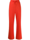 Dorothee Schumacher High Rise Flared Trousers In Red