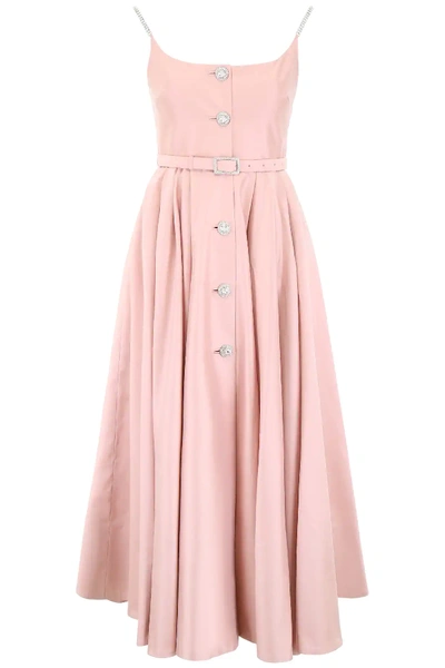 Alessandra Rich Dress With Crystals In Pink