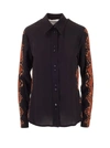 GIVENCHY GIVENCHY WOMEN'S BLACK SILK SHIRT,BW60KX12GE694 38