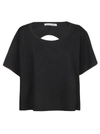 ALEXANDER WANG ALEXANDER WANG WOMEN'S BLACK COTTON TOP,4CC1201033001 M