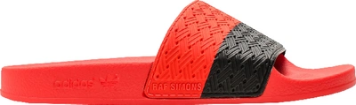 Pre-owned Adidas Originals Adidas Adilette Raf Simons Two Tone Orange In Bold Orange/core Black/bold Orange