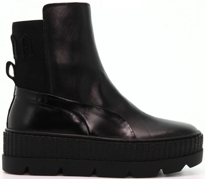 Pre-owned Puma Chelsea Sneaker Boot Rihanna Fenty Black (women's) In  Black/ Black
