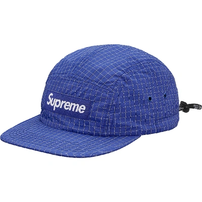 Pre-owned Supreme  Contrast Ripstop Camp Cap Royal