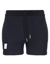 Thom Browne Woman Shorts & Bermuda Shorts Midnight Blue Size 4 Cotton In Dark Blue
