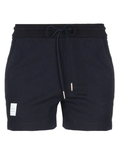 Thom Browne Woman Shorts & Bermuda Shorts Midnight Blue Size 4 Cotton In Dark Blue