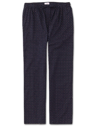 Derek Rose Men's Nelson 72 Patterned Lounge Pants In Navy