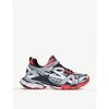 Balenciaga Track.2 Open Mesh Running Sneakers In Grey/p.cmb