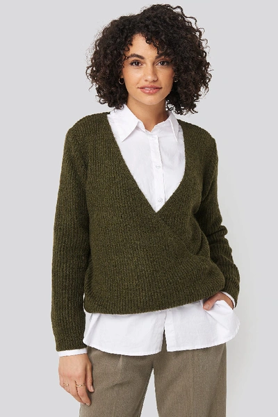 Trendyol Double Breasted Knitted Jumper - Green