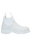 Prada White Neoprene Insert Chelsea Boots In White