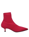ANNA F ANNA F. WOMAN ANKLE BOOTS GARNET SIZE 8 COTTON,11727159NG 5