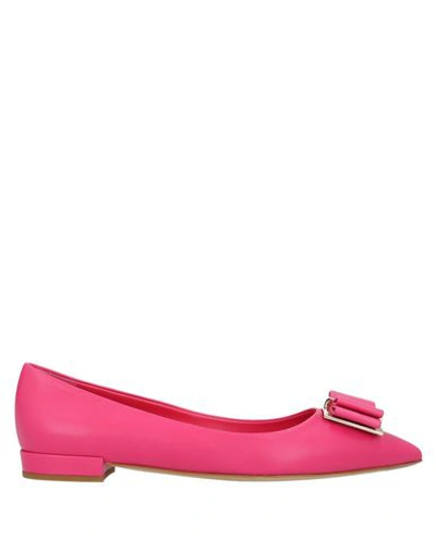 Ferragamo Ballet Flats In Fuchsia