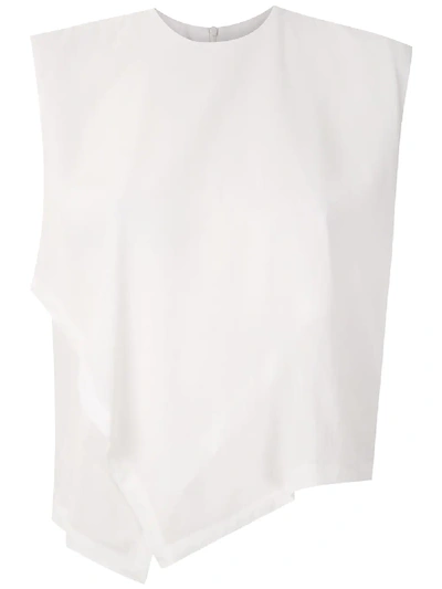 Osklen Sleeveles Wrap Blouse In White