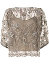 ANTONIO MARRAS EMBROIDERED LAYERED BLOUSE