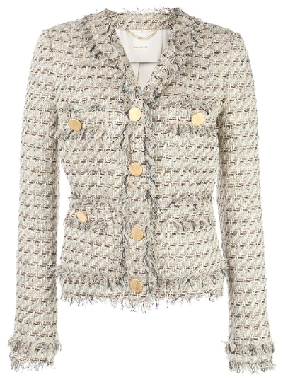 Adam Lippes Single-breasted Tweed Jacket In White