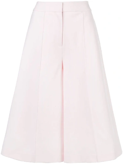 Adam Lippes Wide Leg Cropped Trousers In Pink