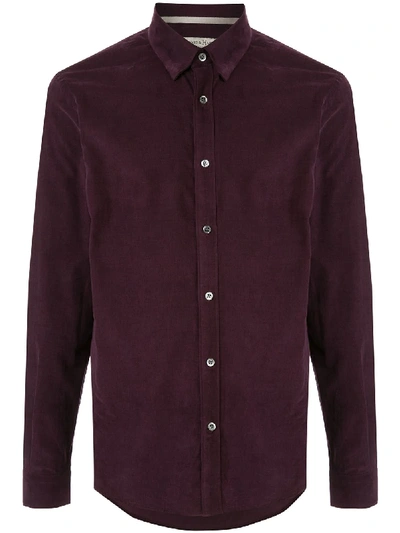 Gieves & Hawkes Colour Block Shirt In Purple