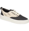 Fear Of God 101 Raised-sole Leather And Canvas Trainers In Black/ Creme  Print