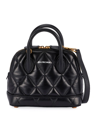 Balenciaga Ville Xxs Aj Quilted Top Handle Bag In Black