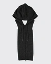 Veronica Beard Cashmere Hoodie Zip-front Dickey In Black