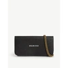 BALENCIAGA LOGO GRAINED LEATHER WALLET-ON-CHAIN,28392624